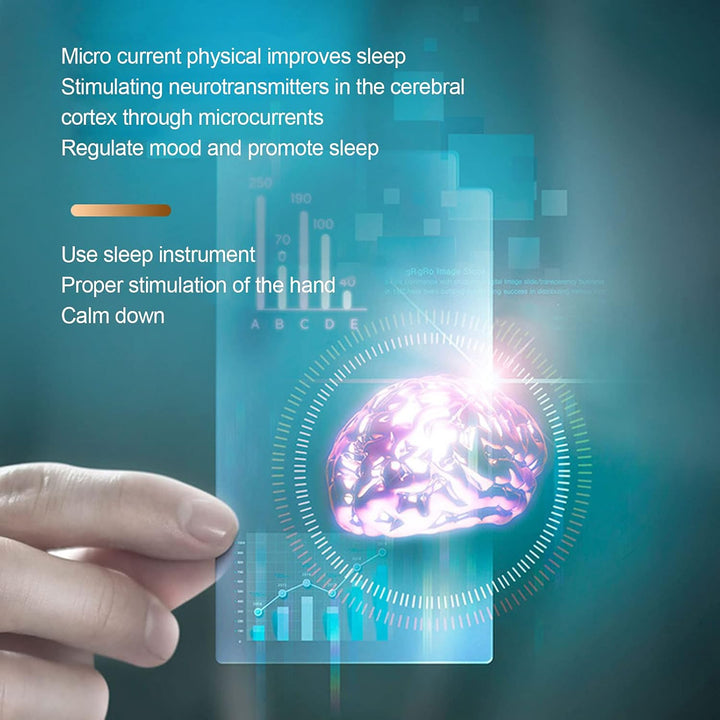 Sleep Aid Device, Anxiety Relief for Adults USB Rechargeable Microcurrent Calm Palm Sleep Instrumen, Portable Sleep Aids for Insomnia Relief, Relieve Anxiety and Stress(Silver)