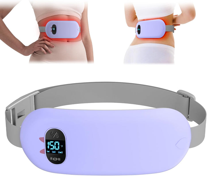 Heat Pad for Period Pain Relief, Upgraded 6 Heat Massage Modes Electric Fast Heating Pad for Lower Back Pain Cramp Heated Belt Menstrual Rechargeable USB Heating Pad Gifts for Women Girl Her Christmas