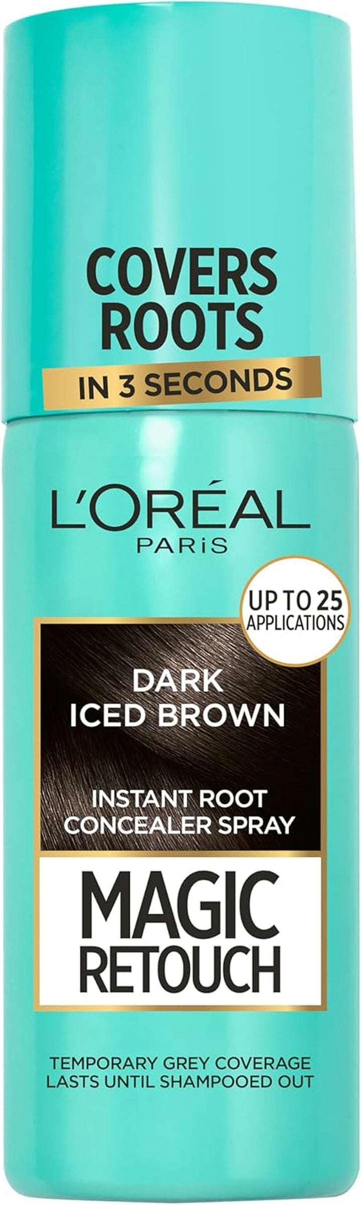Paris Magic Retouch Instant Root Spray, Dark Brown. Offers Flawless Coverage for Grey Regrowth in 3 Seconds. This 75Ml Spray Provides a Quick, Easy Way to Conceal Roots Perfectly.