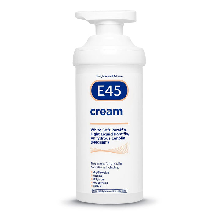 E45 Cream 500 G – E45 Cream for Dry, Irritated Skin – Moisturiser to Soothe Dry & Sensitive Skin - Dermatologically Tested Eczema Dermatitis Cream – Non-Greasy Body Face Hand Cream – Clinically Proven