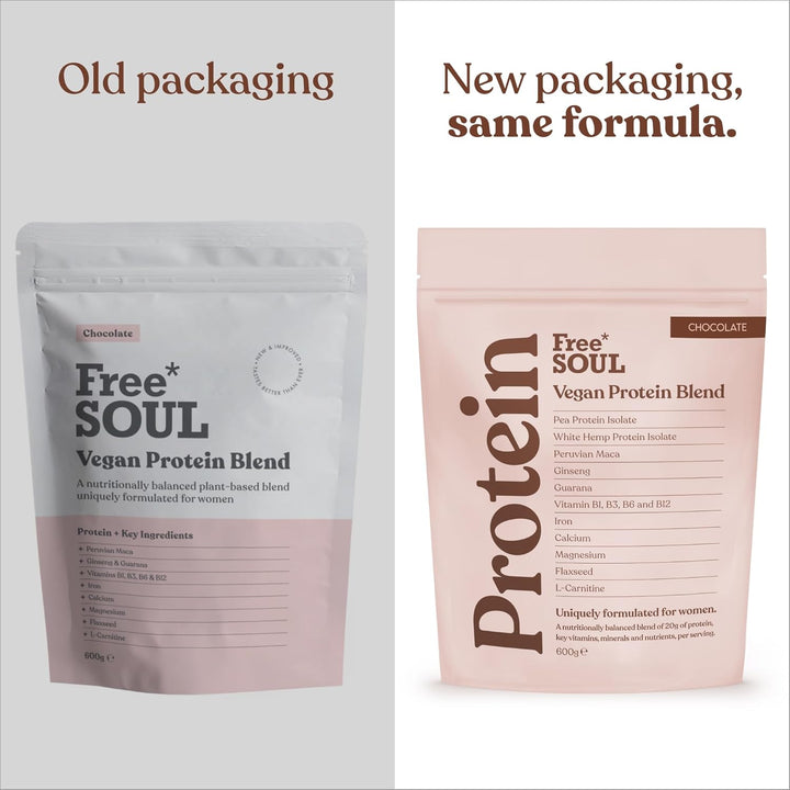 Vegan Protein Powder | Formulated for Women | 600G | 20G Protein with Added Nutrients | Gluten & Soy Free Plant-Based Nutrition Shake | Pea & Hemp Isolate Protein | Chocolate Flavour