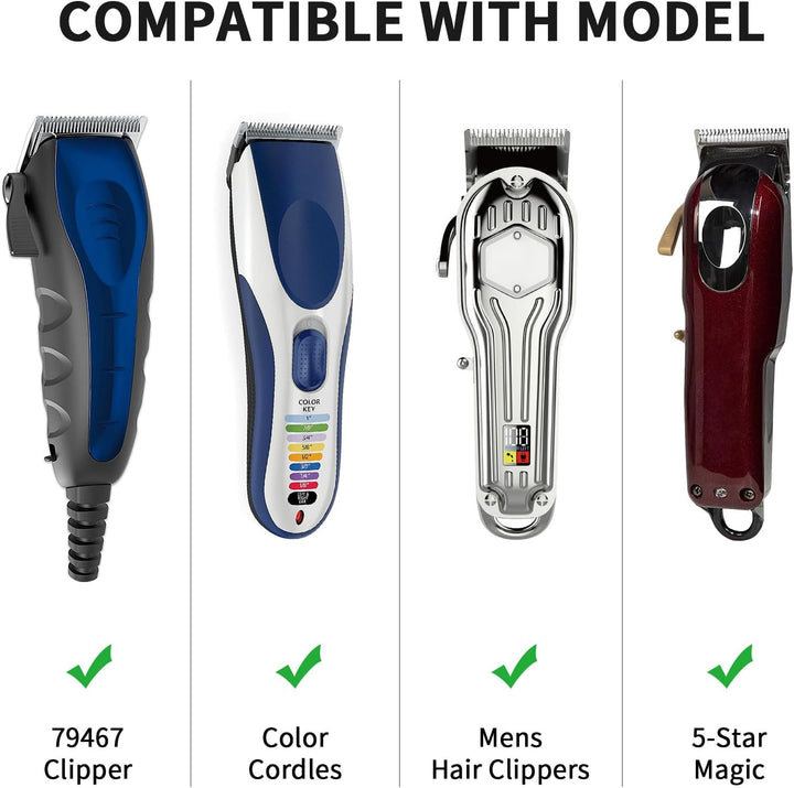 for Wahl Clipper Guards Set 10 12 16, Hair Clipper Guards for Wahl Senior Clippers with Metal Clip, 2 Inch/1.5 Inch/1.25 Inch in Length, Fits Most Cordless/Cord Wahl Clippers (Blue)