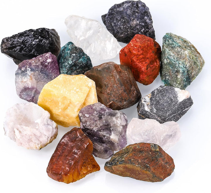 18 Pcs Healing Crystal Stones, Natural Gemstones Healing Crystal Gifts Palm Stones Reiki Chakra Crystals, Lucky Polished Pocket Stone for Anxiety Stress Relief, Balancing Yoga, Meditation