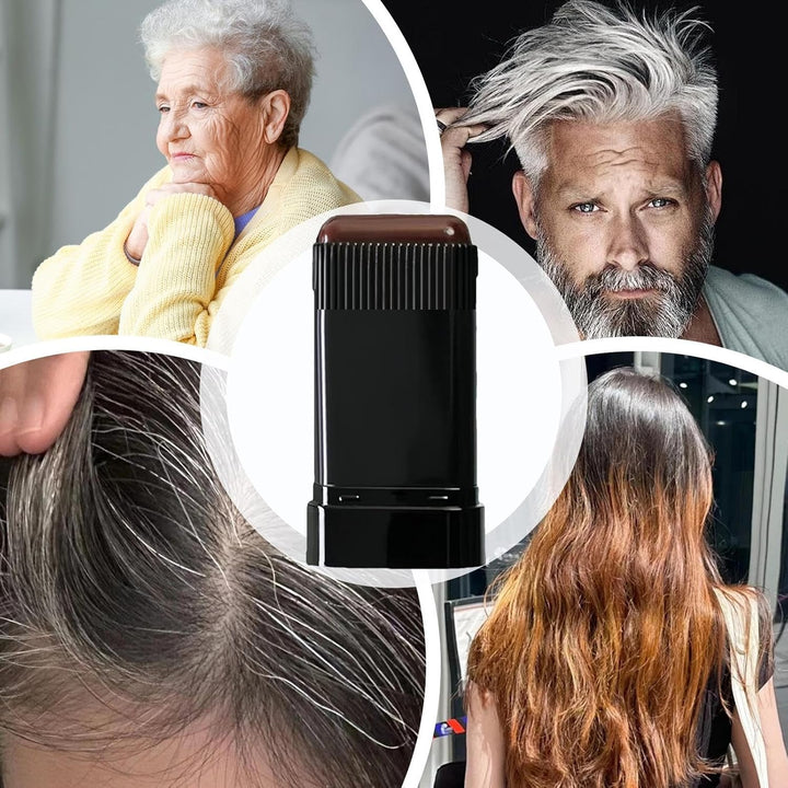 Hair Colour Stick Temporary Hair Stint Pen, Natural Looking Root Convention | Sweatproof Washable Concealer Stick, Quick Dye Cover for Bald Spots, Hairline, Women Beauty