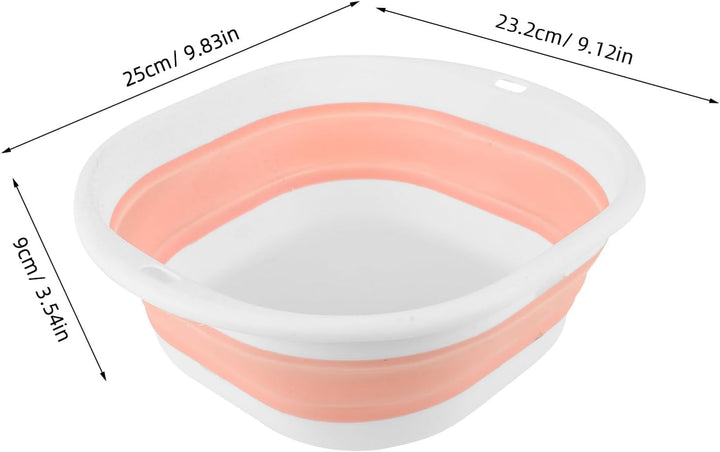 Foldable Portable Wash Basin Tub with Hook for Easy Drainage Space-Saving Collapsible Washbasin for Feet Face Hands Washing Lightweight Household Travel Bath