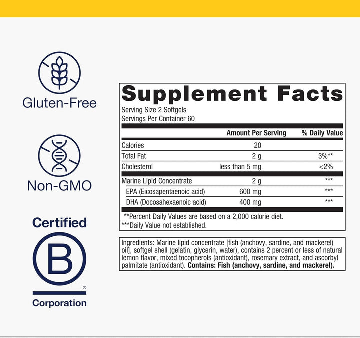 , EPA-DHA Extra Strength, Natural Lemon Flavour, 120 Softgels