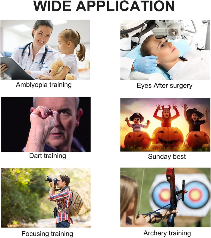 2PCS Eye Patches for Adults Kids,Adjustable Eye Patch,Pirate Eye Patches,Medical Eye Patch, Amblyopia Lazy Eye Patches for Left or Right Eyes, Black