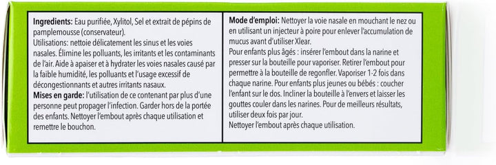 Natural Xylitol Saline Nasal Spray for Kids - Daily Decongestant, Nose Moisturizer, 0.75 Fl Oz (Pack of 1)