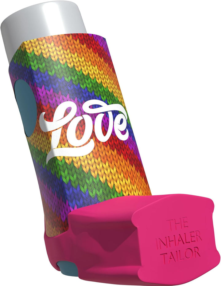 Cover for Ventolin and Shorter Style Inhalers in over 30 Designs – Vegan Leather Case for Kids and Adults - Urban Art Designs (Stitched with Love, Shorter Style)