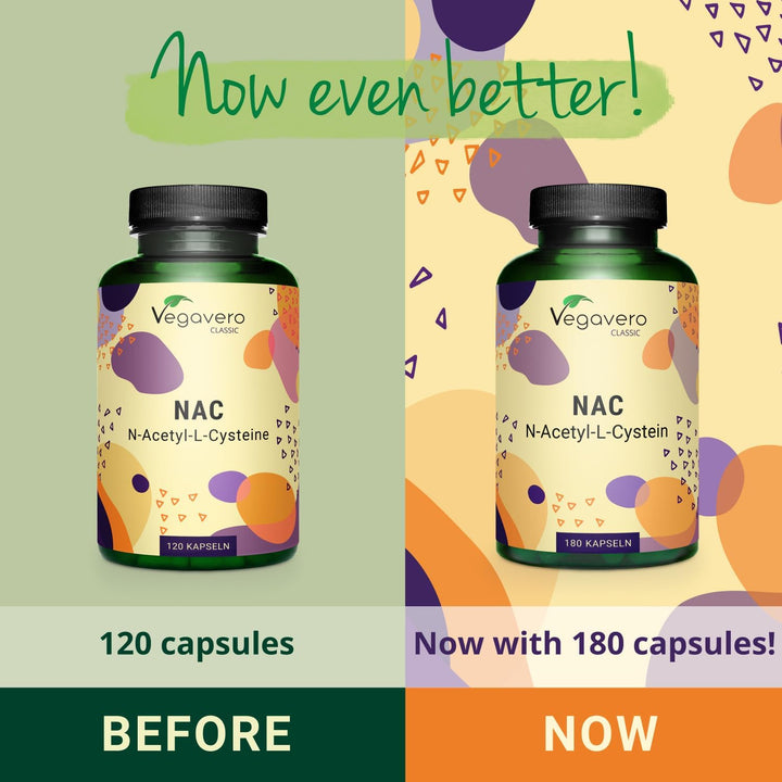 NAC Supplement | 100% Pure N-Acetyl-Cysteine 600 Mg | Lab Tested, NO Additives | 180 Capsules | Vegan