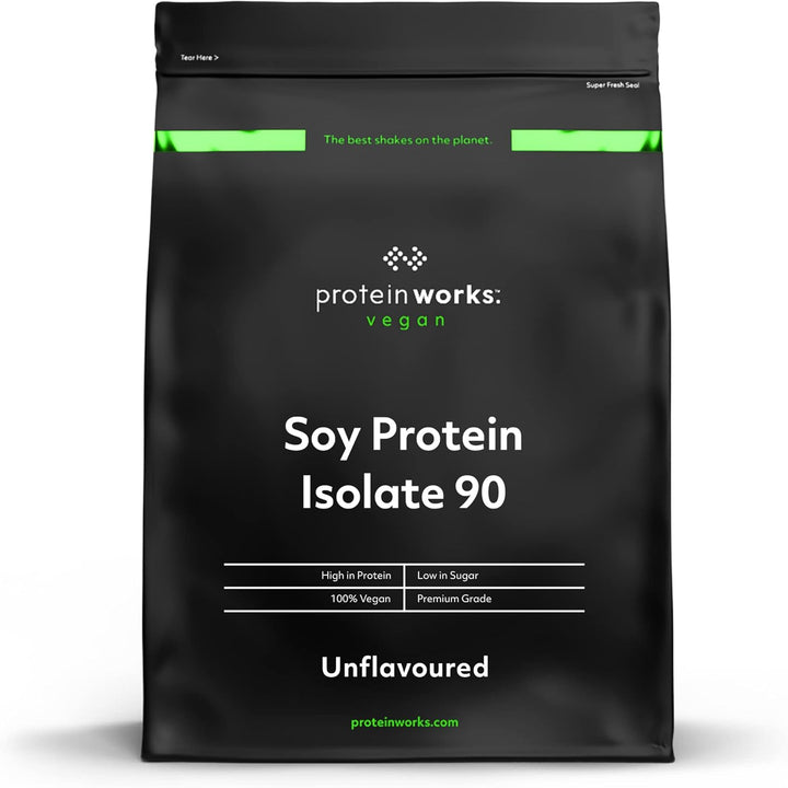 Protein Works - Vegan Pea Protein, Unflavoured, Premium Vegan Protein, Pea Protein Isolate, 24G Protein per Serving, Low Fat, Low Carbs, 100% Plant-Based & Natural, 33 Servings, 1Kg