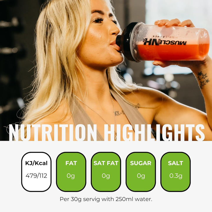 Muscle Nh2 Beef Protein Isolate Powder, Watermelon Flavour 900G, High Protein 90%, Collagen Protein, Clear Protein for Muscle Building, Fat Free, Dairy Free