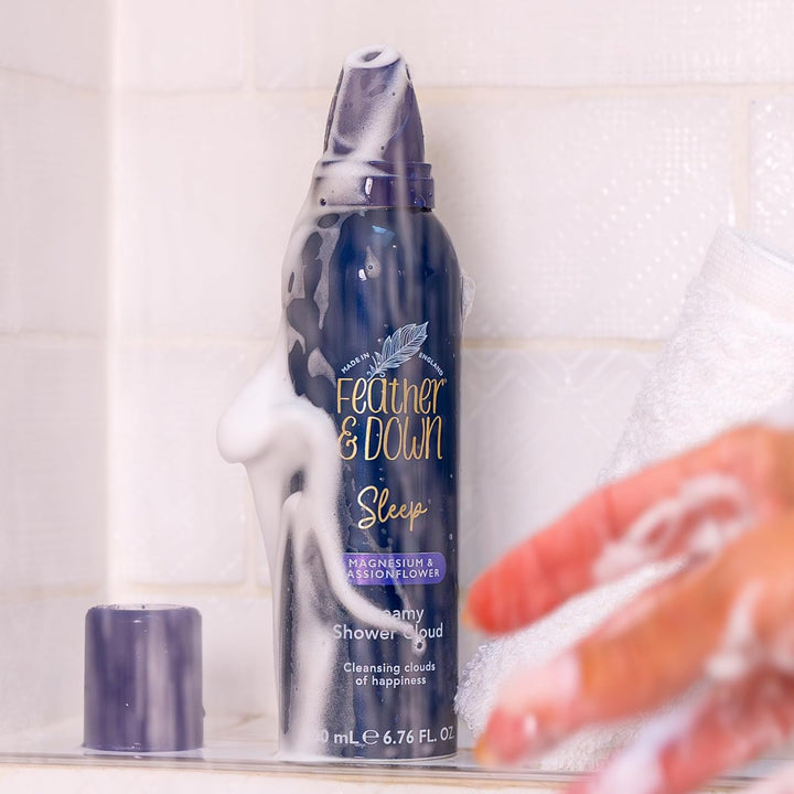 Magnesium and Passionflower Dreamy Shower Cloud (200Ml) - Foaming Shower Mousse Infused with Magnesium and Passionflower, Calms Anxiety & Stress, Relaxation Aromatherapy