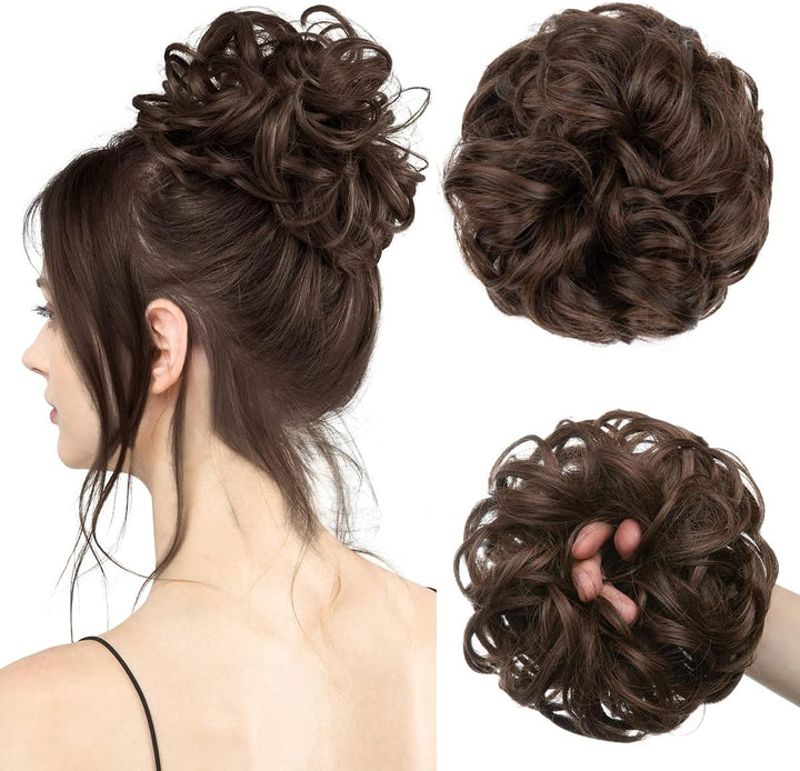 Messy Bun Hair Piece for Womens Synthetic Scrunchies Buns Extension Hairpieces Updo Pony Tail Dirty Blonde
