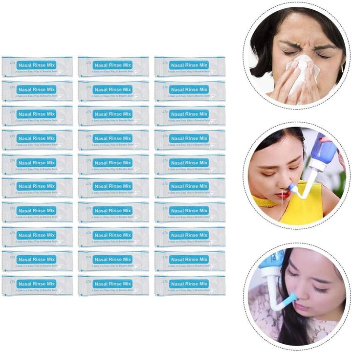 80Pcs Nasal Salt Packets Nose Cavity Protector Instant Nasal Cleaning Salt Nose Cleaner Tools