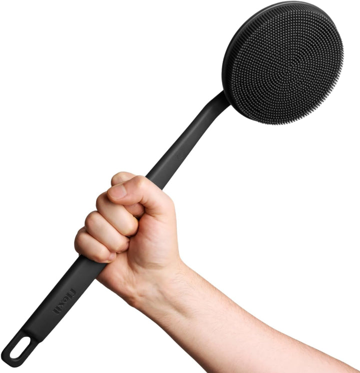 ® Silicone Back Scrubber – Premium Exfoliating Shower Brush, Long Handle Back Scrubber, Deep Clean Body Brush & Durable Back Washer for Men & Women
