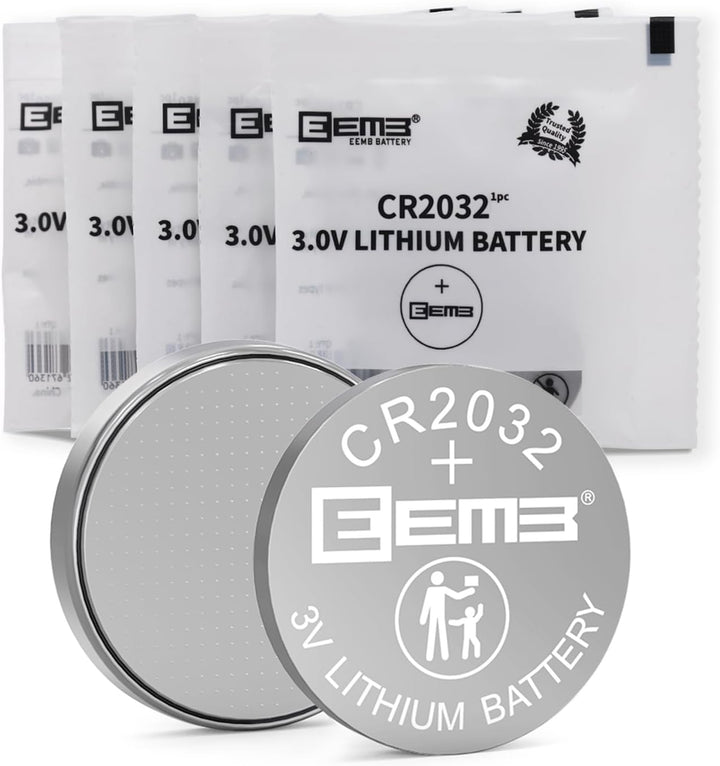 CR2032 Battery 5PACK CR2032 3V Lithium Battery Button Coin Cell Batteries 2032 Battery DL2032 ECR2032 LM2032 for Remotes Watches Calculators Medical Devices Computer Motherboards Key Fobs