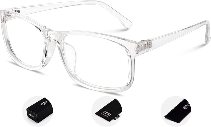 CN12 Fake Glasses Women Men Casual Fashion Square Clear Lens Glasses 100% UV400 Protection