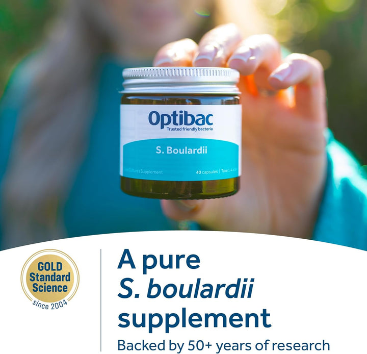 Saccharomyces Boulardii - Vegan Digestive Probiotic Supplement with 5 Billion Live Cultures - Most Recommended Brand - 40 Capsules