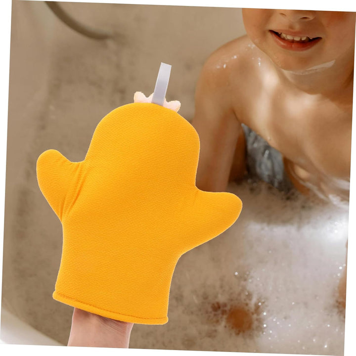 3Pcs Bathing Mitt Cartoon Cotton Shower Washcloths Bath Scrubber Soft for Fun Bath Essentials