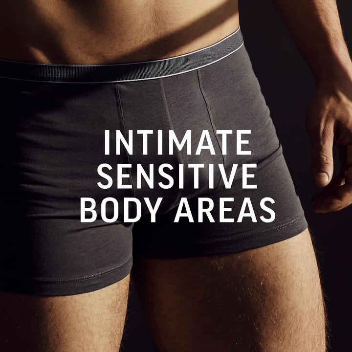 Men'S Intimate Hair Removal Kit - 100 Ml Cream, 50 Ml after Shave Balm, Spatula - Genital & Pubic Remover for Smooth Skin