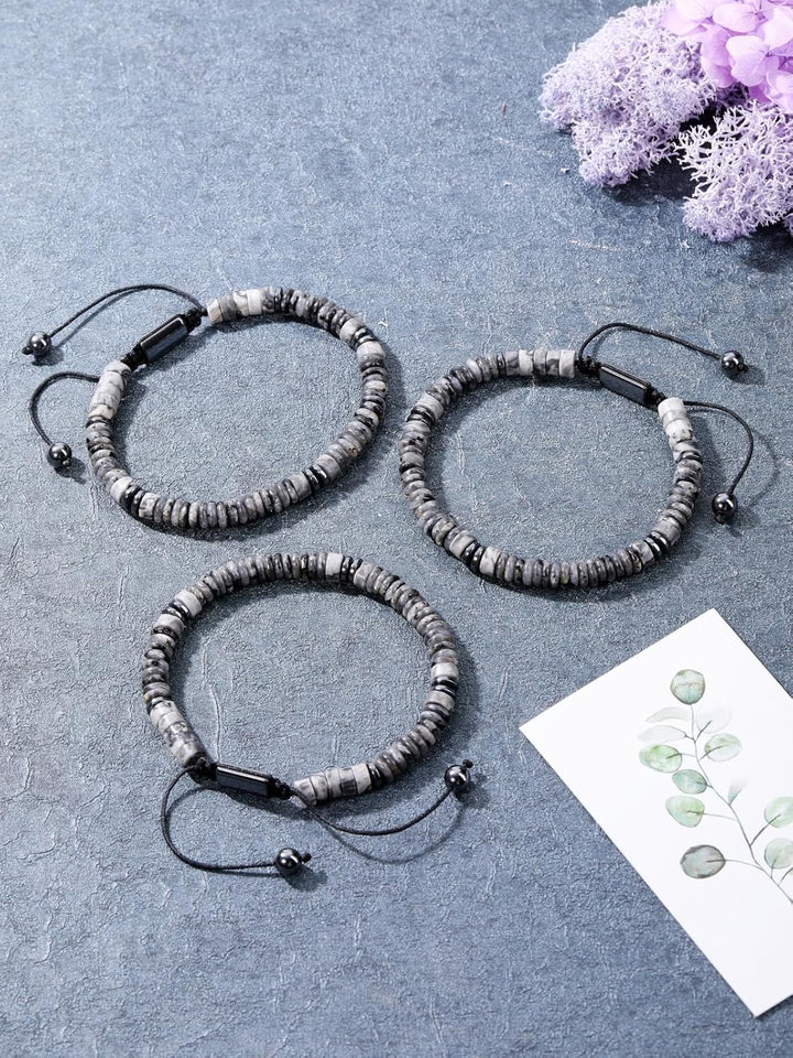 Healing Crystals Bracelet Adjustable Natural Crystal Stone Bracelets for Men and Women