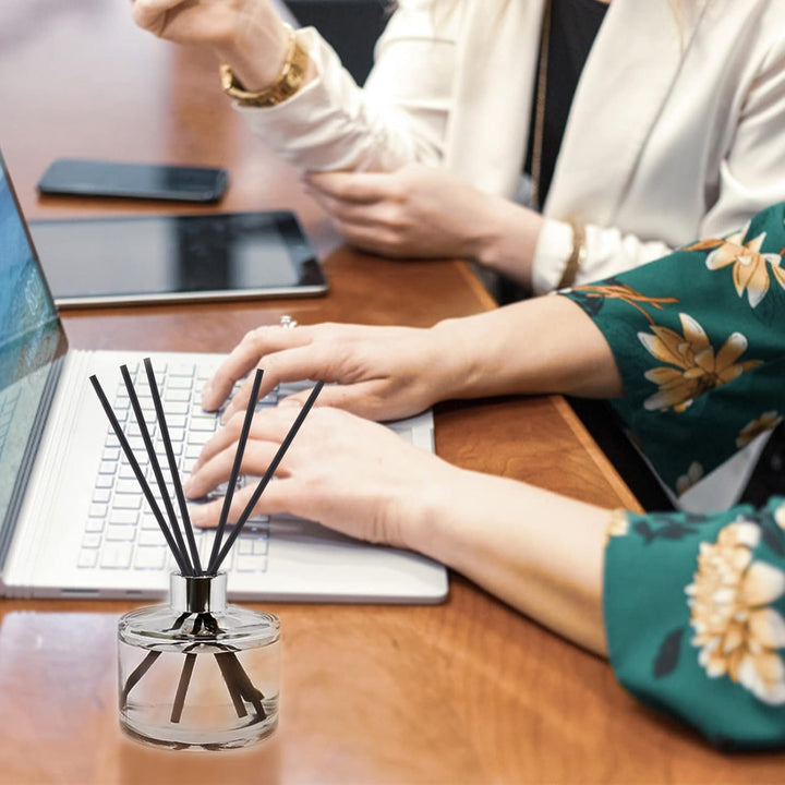 50Pcs Diffuser Sticks - Black Rattan Reed Diffusers for Essential Oils (7.5/19Cm)