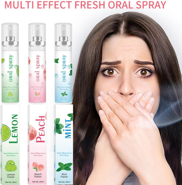 Dry Mouth Flavoured Spray,Fruit Oral Breath Spray,Mouth Freshener Spray,Breath Freshener Spray,Oral Care Spray,Fresh Breath Spray,Breath Freshener for Bad Breath,Oral Spray for Women&Men(Lemon Flavor)