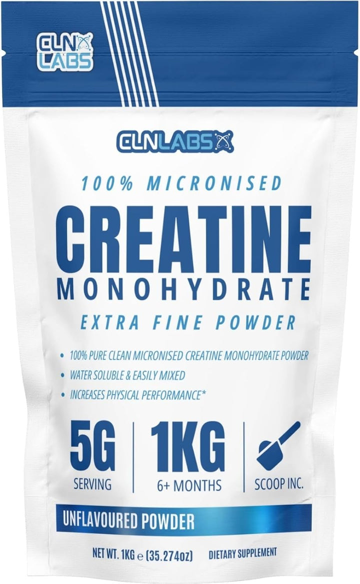 Creatine Monohydrate Powder - 300G (60 X 5G Servings) | 200 Mesh Fine Grade Powder, Pure & Mixes Easily | Includes Scoop | Unflavoured | Made in the UK by