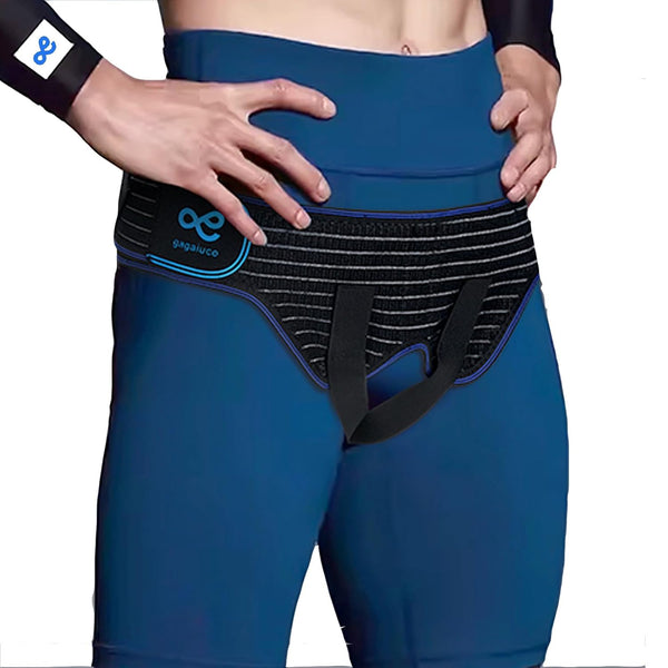 Hernia Belt for Men and Women Flexible Adjustable Inguinal Groin Hernia Belt Support Truss Pain Relief Recovery Strap with 2 Removable Compression Pads Comfortable Material (M)