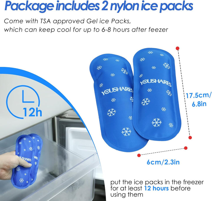 Insulin Pen Cooler Travel Case - Medicine Travel Cool Bag with 2 Ice Packs, Keep Medicine Cool While Traveling 6-8 Hours for Diabetic Supplies, Insulin Case (Pink)