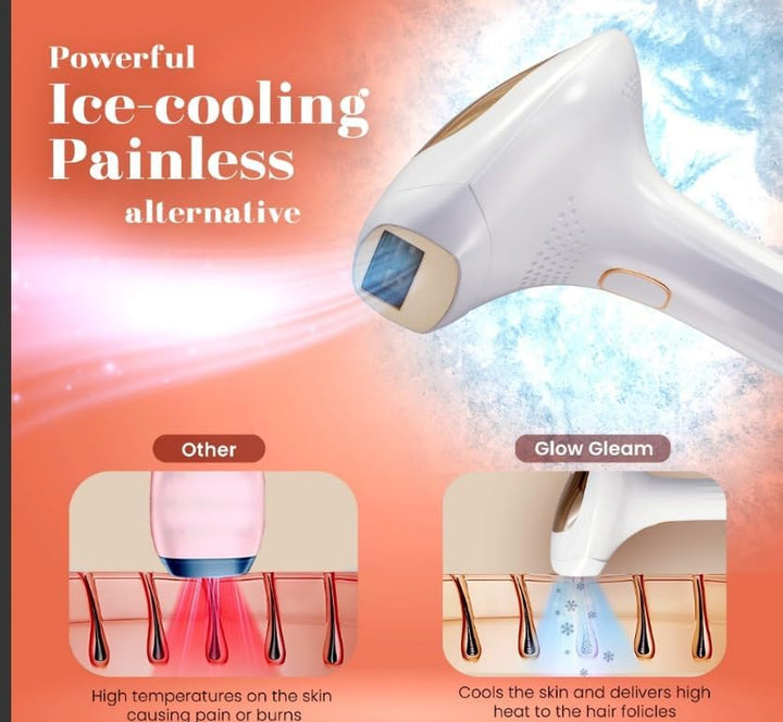 IPL Hair Removal Device for Women and Men – Nearly Painless Laser Hair Remover with 5°C Ice Cooling, Auto & Manual Modes – At-Home Hair Reduction for Face, Legs, Bikini & More"