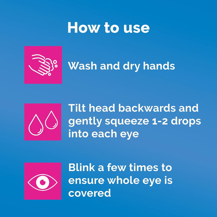 Double Action, Dry Eyes, 10 Ml, Moisturising Drops for Dry & Tired Eyes, Fast Long-Lasting Relief, Restores Moisture, Suitable with Contact Lenses, Eye Care Solution, Instant Relief