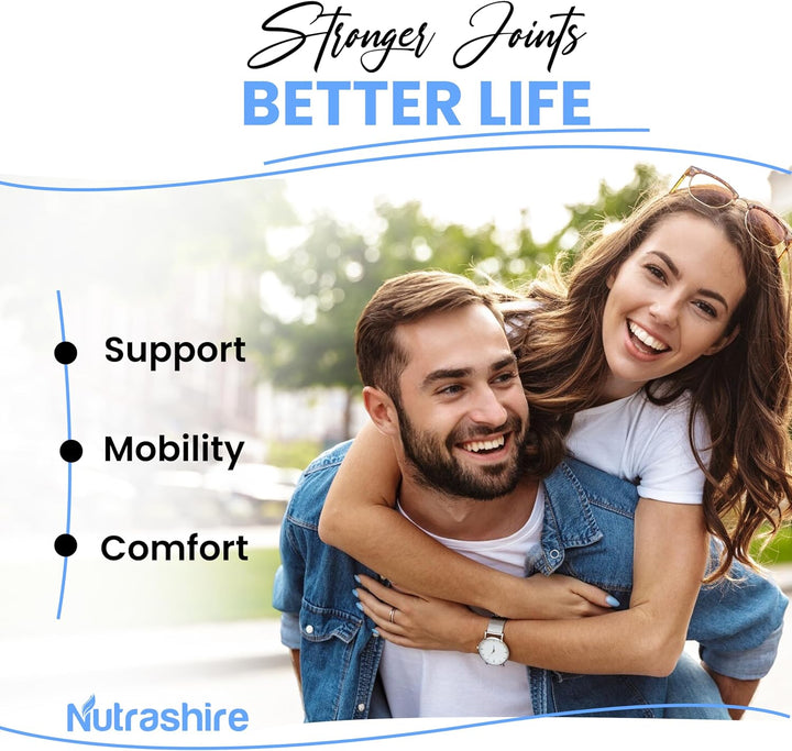 Glucosamine and Chondroitin High Strength Complex 180 Tablets - Vitamin C Joint Care Supplements for Cartilage, Bones, Fatigue & Immune Support – Made in the UK