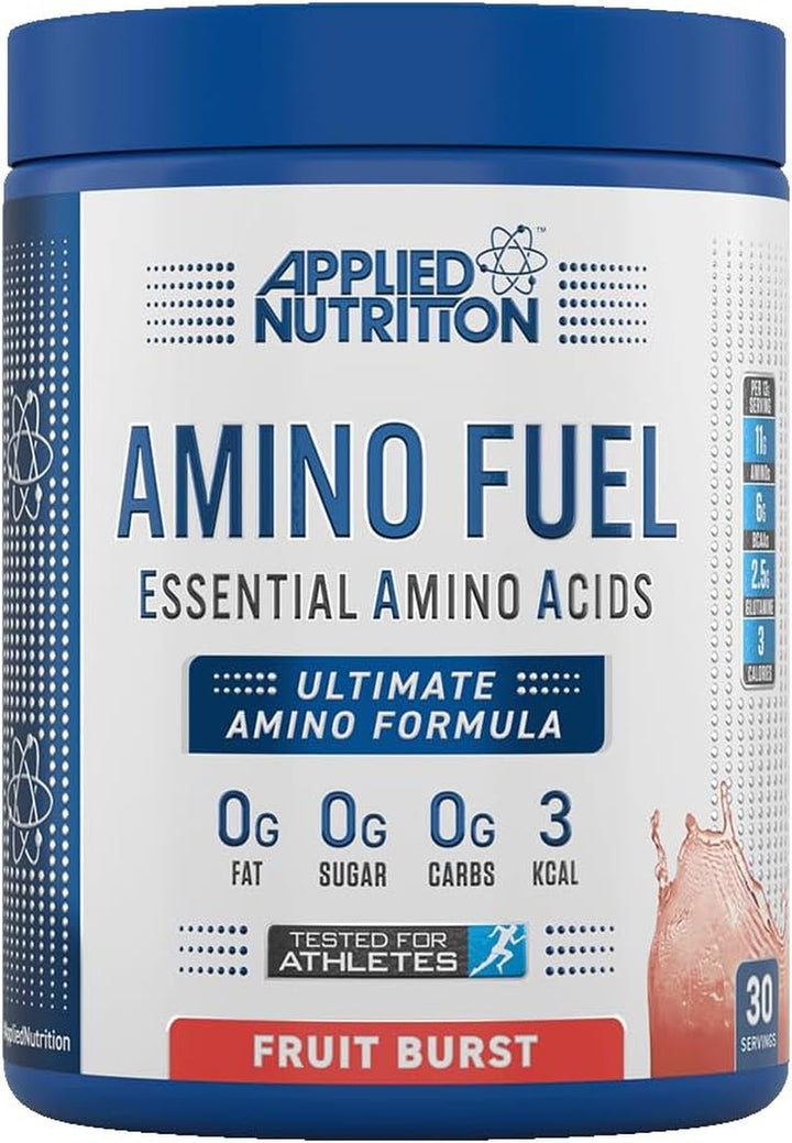 Amino Fuel - Amino Acids Supplement, EAA Essential Amino Acids Powder, Muscle Fuel & Recovery (390G - 30 Servings) (Fruit Burst) (New)