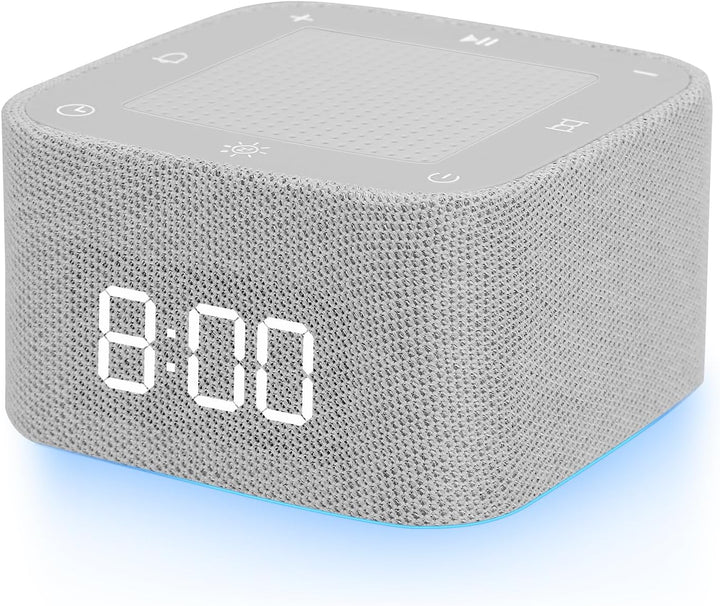 White Noise Machine, Sound Machine for Baby Adults, 32 Natural Sounds & 7 Colour Night Light & 6 Wake-Up Tones, Adjustable Volume, Timer, Sleep Aid for Baby Adults, Ideal for Sleep Relaxation Focus