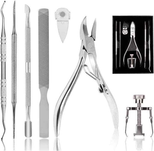 Toenail Clippers Set 7Pcs, Staineless Steel Ingrown Toenail Tool Kit, Professional Toe Nail Nippers Set for Ingrown & Thick Nail, Surgery Grade Manicure Pedicure Tool by