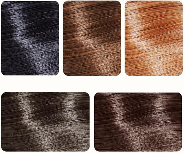 Gentle Plant-Based Quick-Use Hair Dye, Natural Plant Extract Hair Dye with Hair Mask, for the Elderly and Young People to Accurately Cover Gray Hairs (Grey)