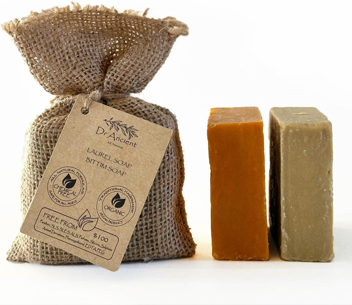 Sulphur Soap Bar, Best Sulfur Soap for Acne, Traditional Soaps for Oily Skin & Hair, anti Bacterial Sulfur Acne Treatment, Organic, Vegan, Pure Natural Handmade Acne Soaps