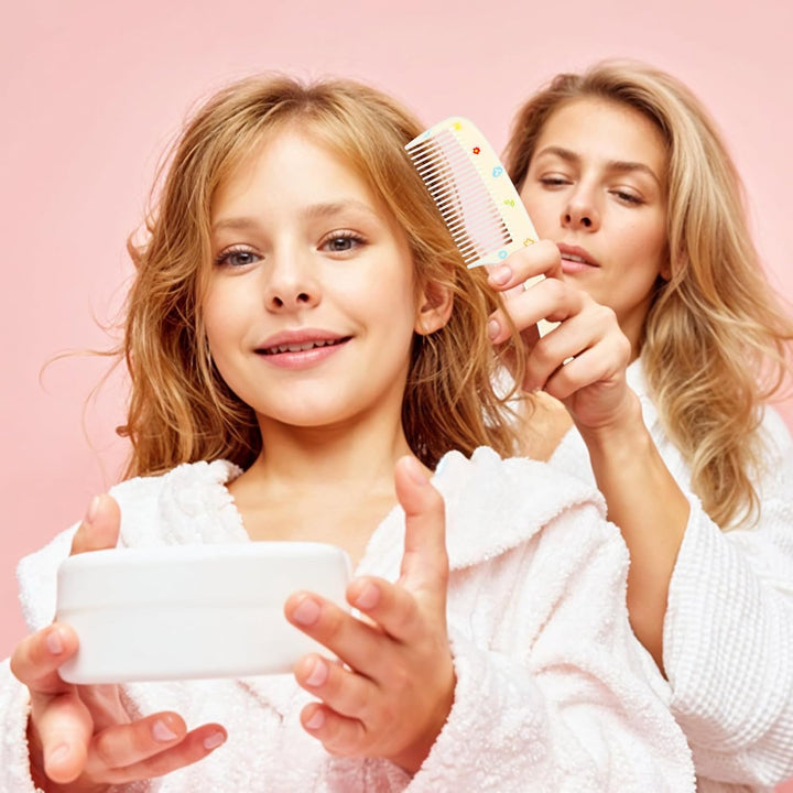 4Pcs Baby Hair Comb, Kids Hair Brush Set for Girls Boys, Cute Hair Comb Set Toddler Hair Brush, Mini Comb Rat Tail Styling for Toddler Child'S Hair(Style A)