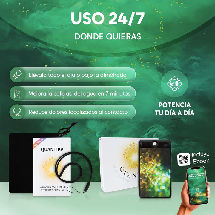 Original Quantum Card for Healing, Concentration - Includes E-Book Guide - Ionizing Cord - Alternative Medicine - Health and Concentration