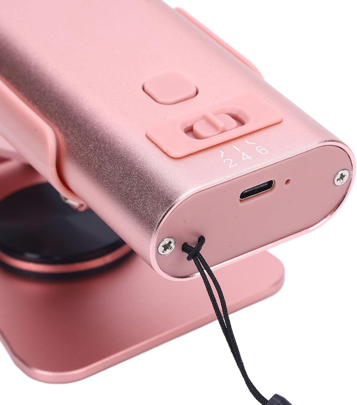 Fast Curing Hair Extension Lamp with Adjustable Brightness Levels, LED Hair Extension Lamp for Home Salon Use, 6W Output Power (Rose Gold)