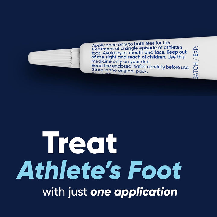 Once - Single Dose Athlete’S Foot Treatment - Relieves Itching, Burning, Cracking Symptoms - Antifungal Solution 4G