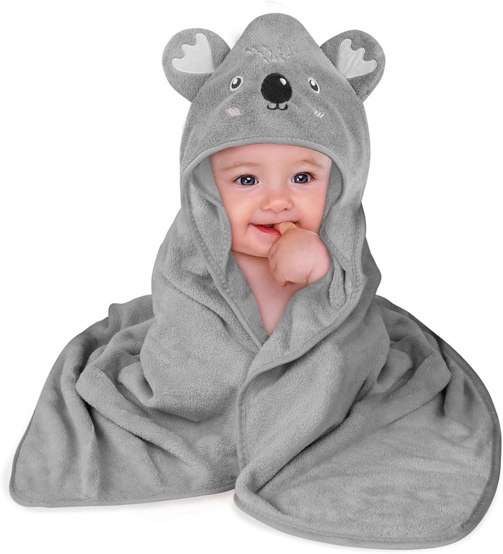 Baby Towels with Hood, Baby Bath Towels, 80X80Cm Soft and Absorbent Large Baby Bath Towel for Newborn and Infant, Toddler Bath Towel for Boys and Girls (Pink)