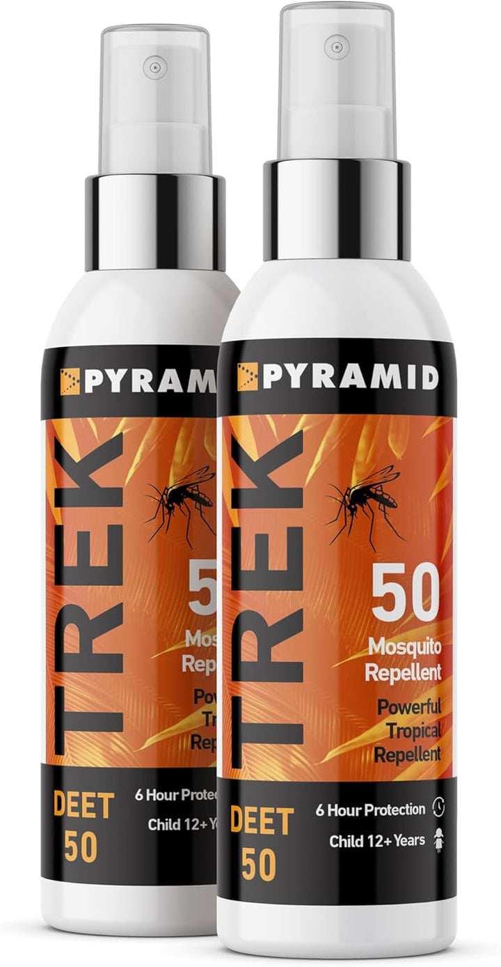 Trek 50 Insect/Mosquito Repellent Deet Spray (2 Bottles, 100Ml)