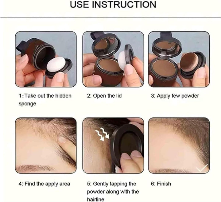 Hairbear Hair Filler Powder,Blissae Hair Filler Powder, Long Lasting Water Proof, Natural Hair Thickening Fibers Instant Volume & Scalp Coverage for Thinning Hair,Root Cover up (Black)