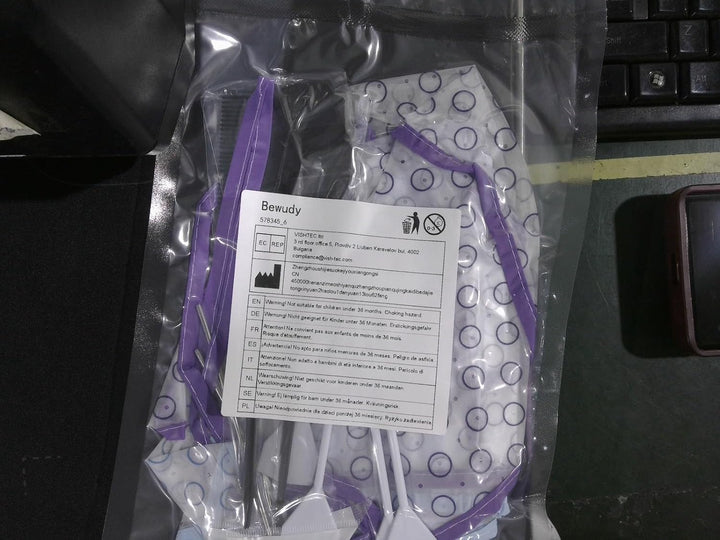 12 Pcs 4 Sets of Highlight Cap with Hooks, Hair Highlighting Caps, Highlight Hair Coloring Frosting Dye Kit for Salon Hair Dyeing Hairdressing (Purple+Blue)