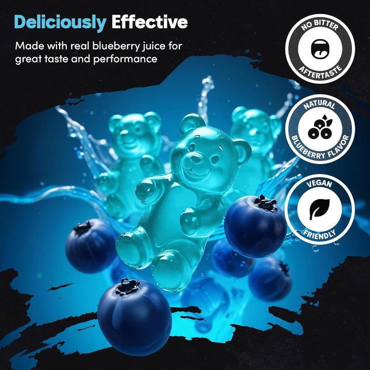 Creatine Gummies 5000Mg Lab-Tested 120Ct Max Strength Muscle Growth/Recovery Supplements for Men & Women Creatine Monohydrate B12 & L-Taurine Vegan Gym Pre Workout Gummies, (Blueberry)