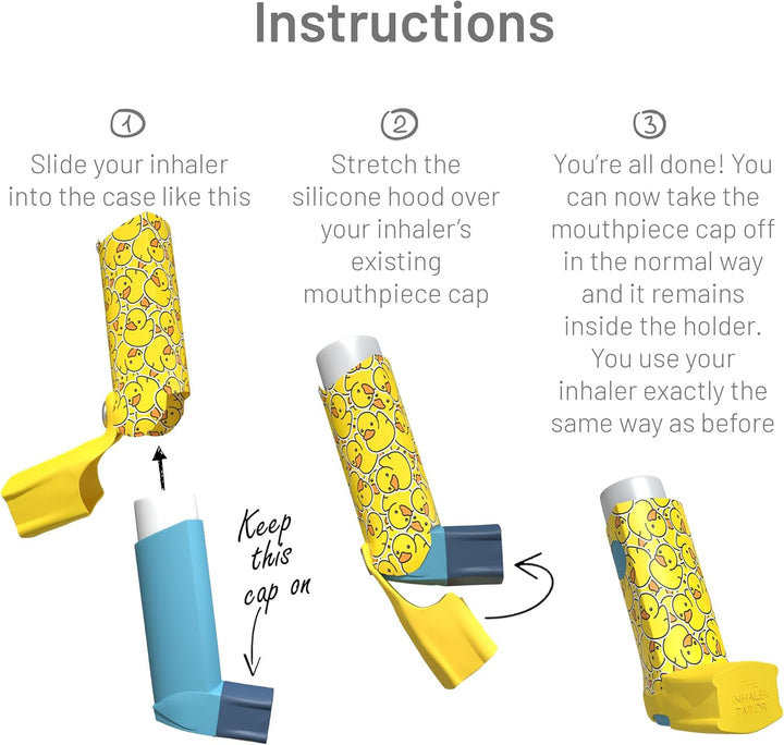 Flora Collection of Inhaler Cases – for Ventolin and Shorter Style Inhalers – Vegan Leather Case for Kids and Adults – Handmade in England (Sunflowers, Ventolin Style)