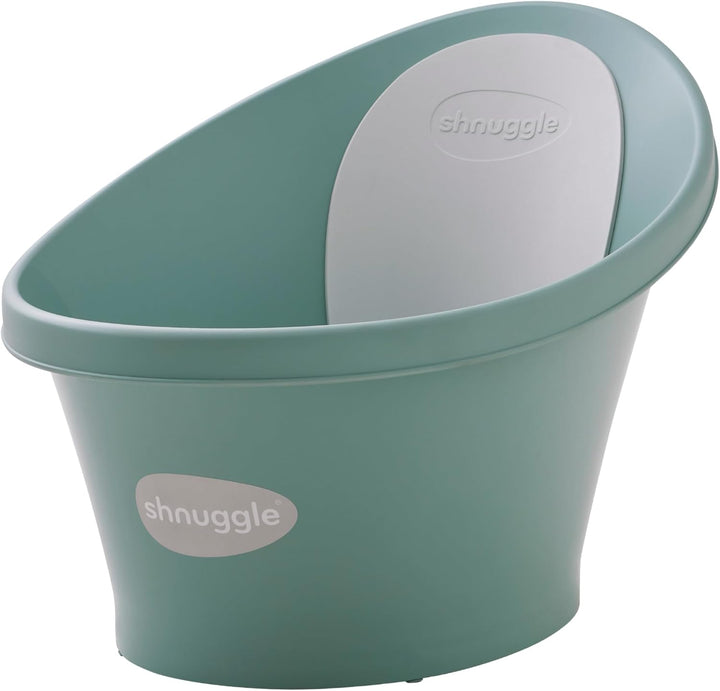 Newborn Baby Bath | Built in Support Bump and Soft Backrest | Suitable from Newborn | Bath Seat Support Includes Plug | White with Grey Backrest